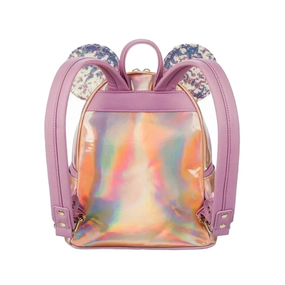 NWT Disney Parks 50th Anniversary EARidescent Iridescent Pink Loungefly Backpack - Picture 2 of 3